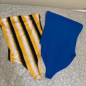 Forever 21 Strapless bodysuit bundle